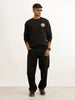 Classic Foil Printed Sweatshirt | Black