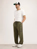 Oversized Fit Placement Printed Jogger | Olive