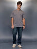 Solid Oversized T-Shirt   |  Grey
