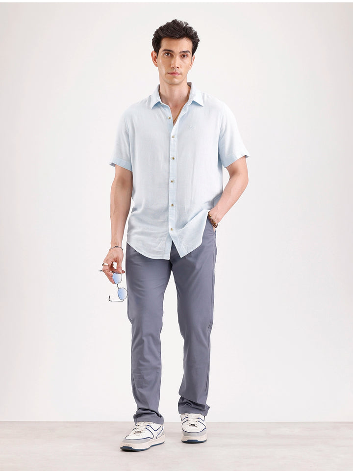 Solid Slim Fit Trouser   |  Grey