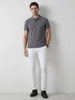 Solid Slim Fit Trouser | White