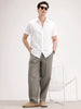 Slim Fit Textured Half Sleeve Shirt | White