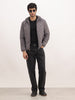 Solid Regular Fit Puffer Jacket | Grey
