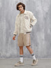 Solid Loose Fit Shorts | Brown