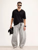 Balloon Fit Denim Jeans | Grey