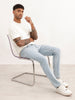 Heavy Fade Slim Fit Denim Jeans | Light Blue | WUJN2602F