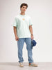 Oversized Back Printed T-Shirt  | Light Blue