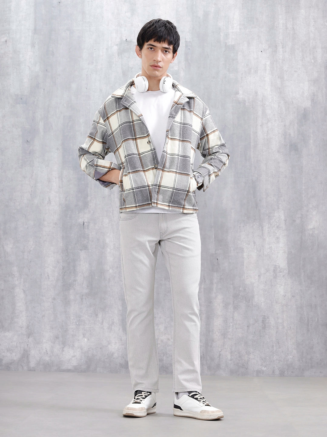 Classic Straight Fit Casual Jeans | Grey