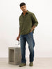 Solid Double Pocket Full Sleeve Shirt | Olive | WSH01FSCM7039W
