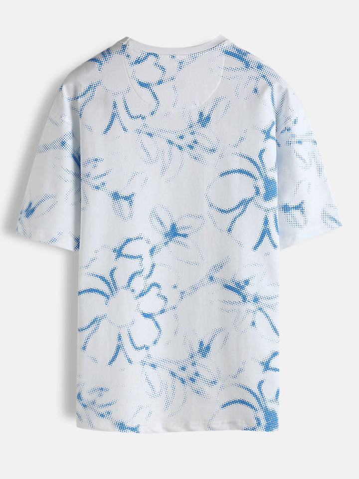 Oversized Floral AOP T-Shirt | White