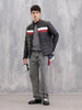 Colourblock Regular Fit Puffered Bomber Jacket  |  Black