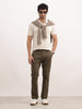Solid Slim Fit Trouser | Olive
