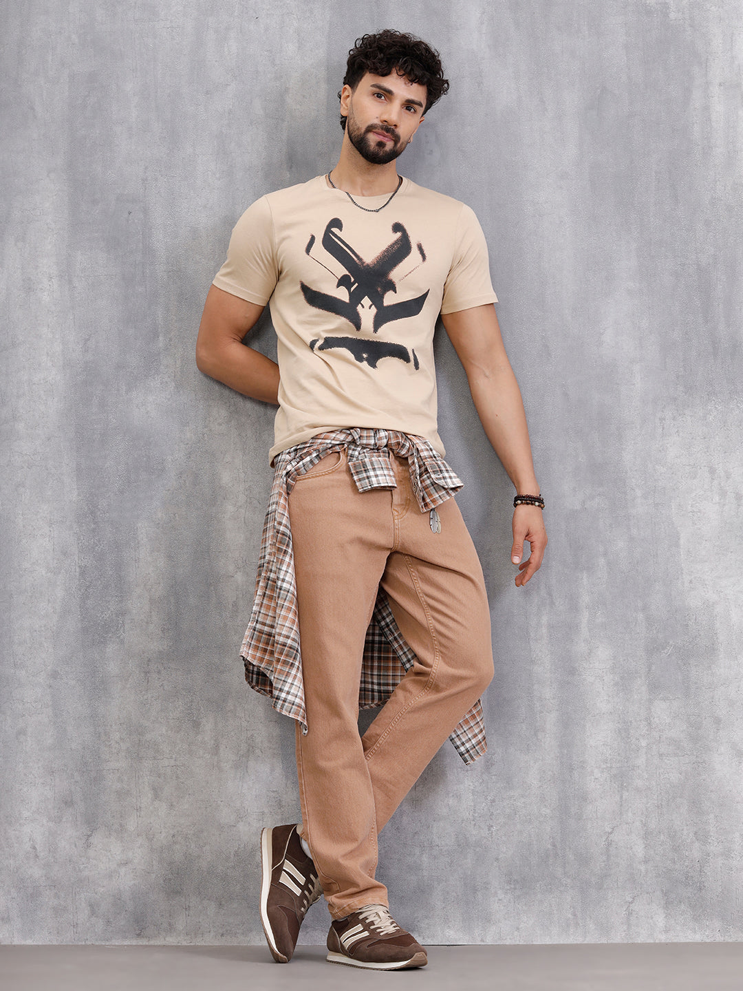 Ancient Script Inspired Brand Carrier | Khaki