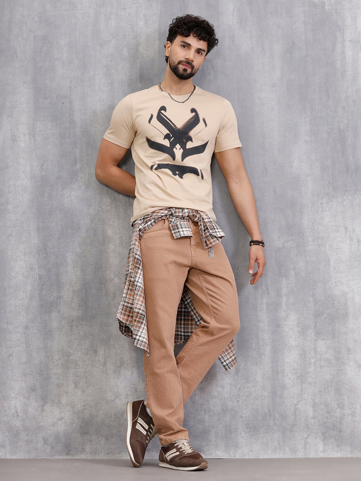 Ancient Script Inspired Brand Carrier | Khaki