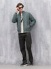 Men's Quilted Zip-Up Puffer Jacket | Dark Green