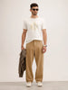 Slim Fit Placement Printed T-Shirt | Off White