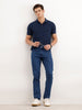 Slim Fit Solid Denim Jeans  | Blue