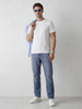 Anti Fit Printed Denim Jeans | Light Blue