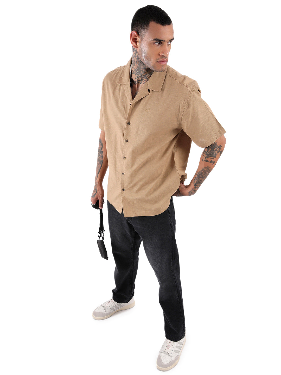 Premium Khaki Short Sleeve Shirt