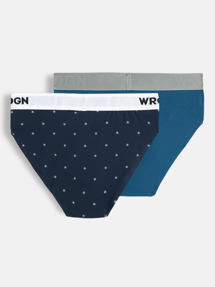 Pure Cotton Solid & Print 2-Pack Briefs