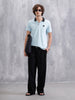 Contrast Collar Tipping Polo T-Shirt | Light Blue