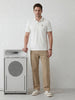 Solid Tipping Collar Polo T-Shirt | White