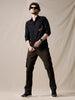 Patched Slim Fit Casual Shirt