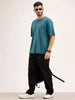 Oversized Placement Printed T-Shirt | Teal