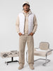 Classic Cut-Off Sleeve Puffer Jacket | White