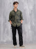 Straight Fit Aop Twill Stretch Woven Jogger | Black
