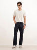 Solid Straight Fit Cargo Trouser | Navy Blue