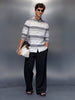 Men's Casual Striped Shirt   |  Off White