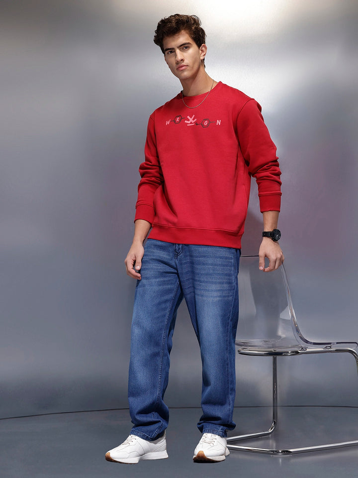 Men's Comfort Fit Sweatshirt   |  Red