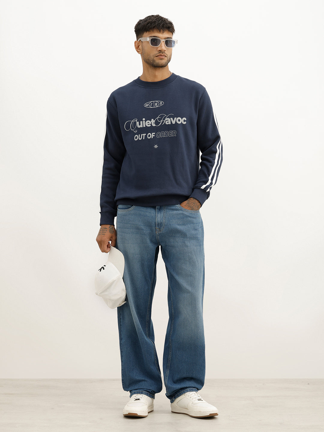 Washed Loose Fit Denim Jeans | Blue