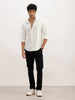 Solid Slim Fit Performance Stretch Shirt | White