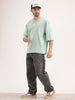 Oversized Fit 3/4 Sleeves T-Shirt | Green