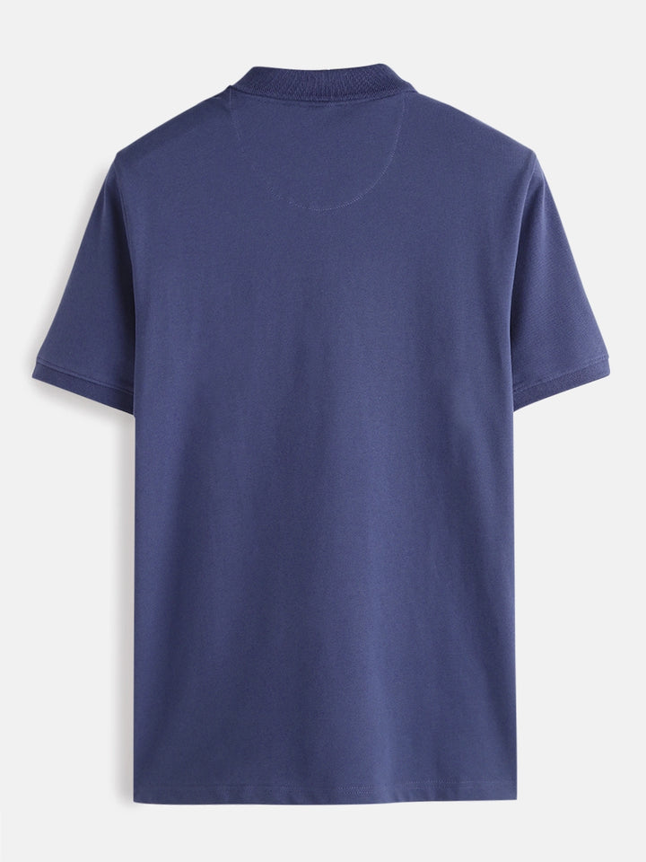 Cotton Blend Polo T-Shirt | Purple