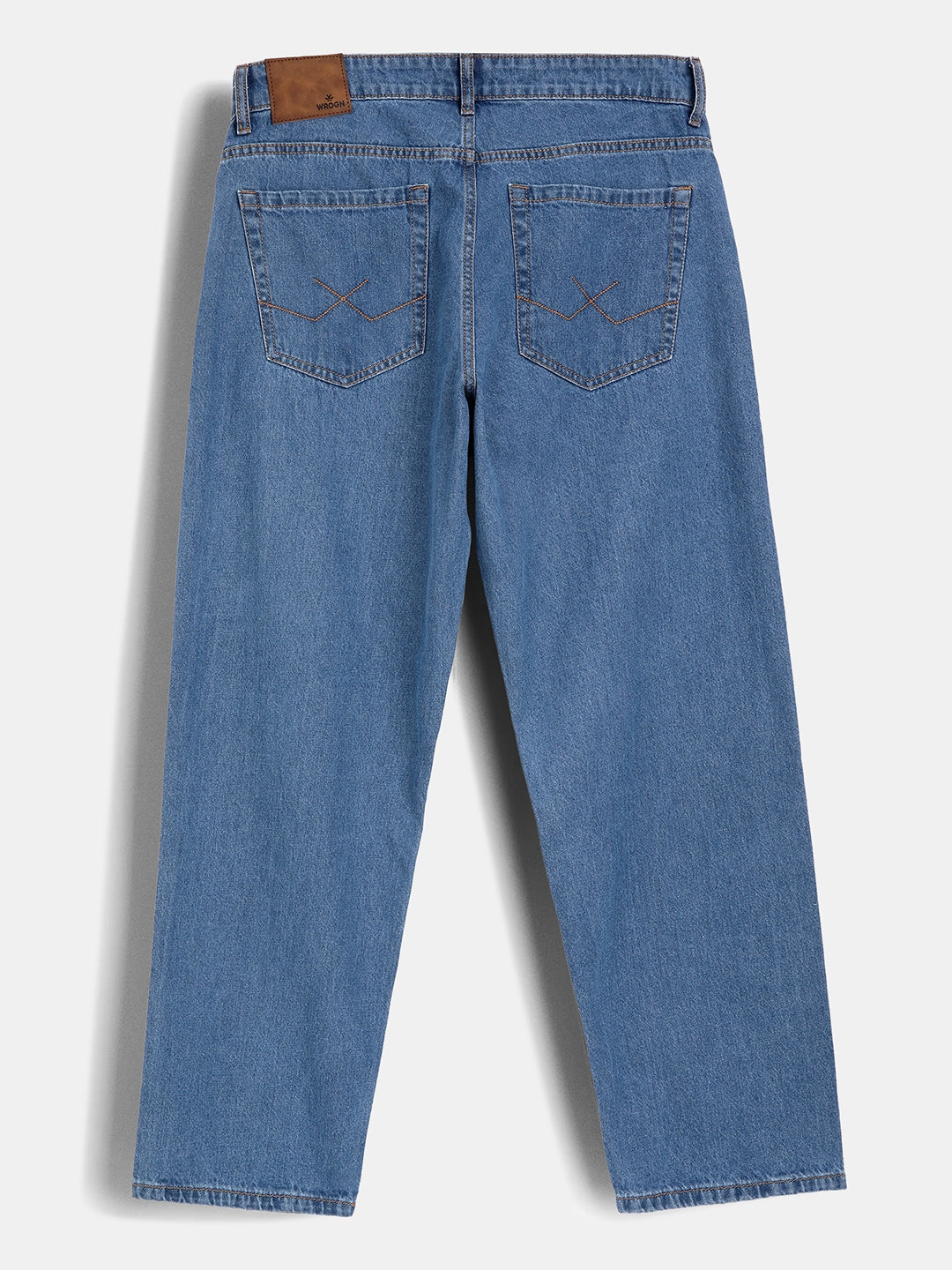 Loose Fit Faded Denim Jeans | Light Blue