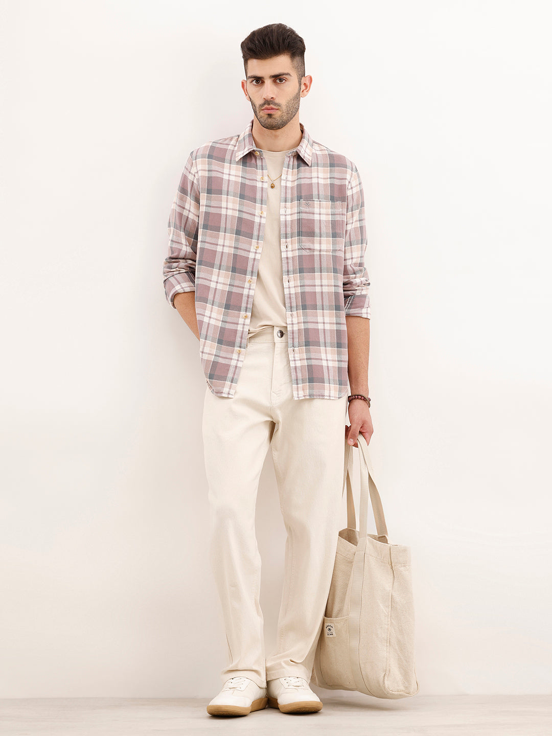Oversized Fit Checkered Shirt | Multicolor