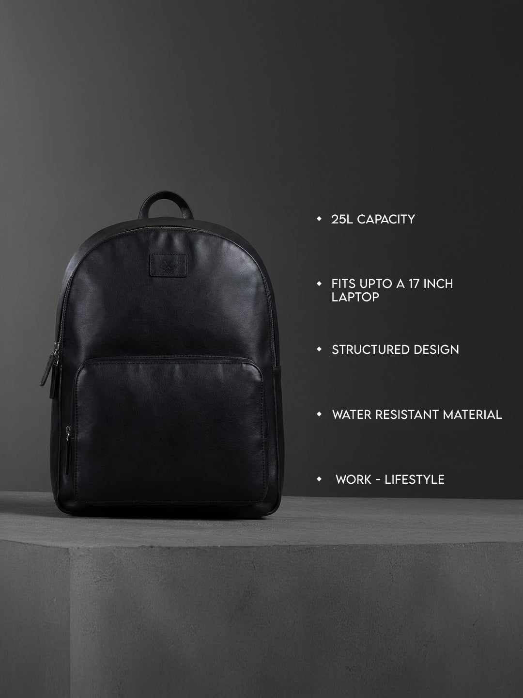 Structured Front Pocket Backpack | Black