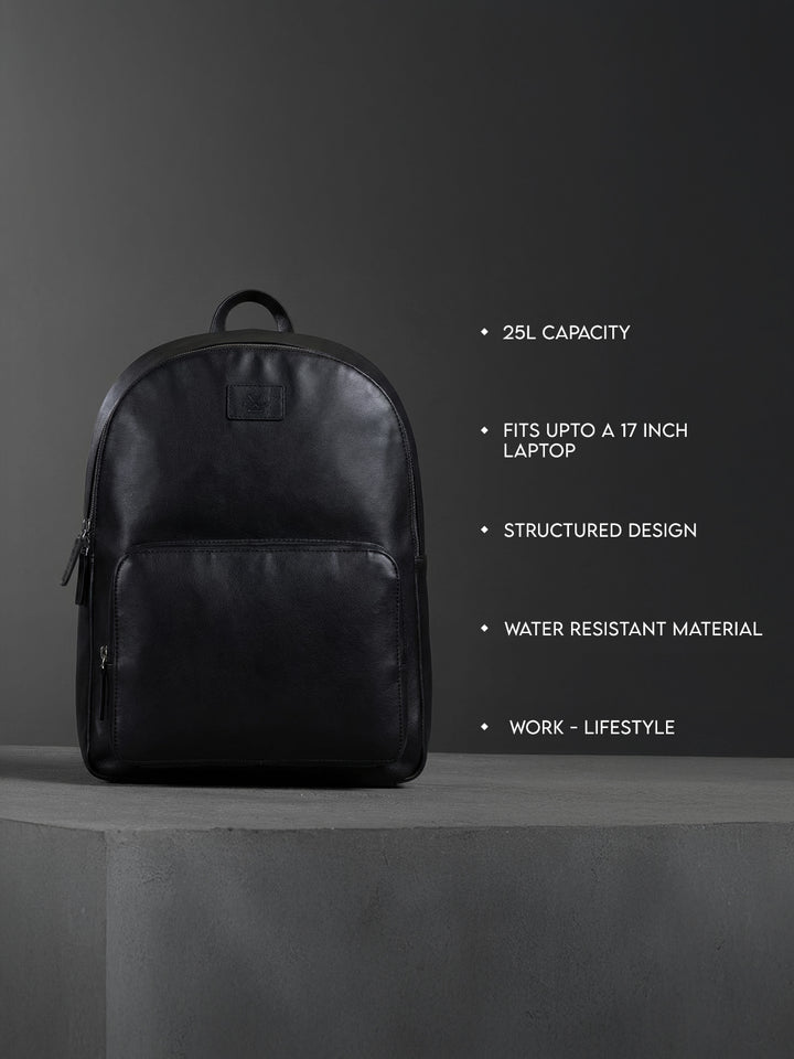 Structured Front Pocket Backpack | Black