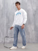 Wrogn Graphic Printed Comfort Fit Sweatshirt | Ecru Melange