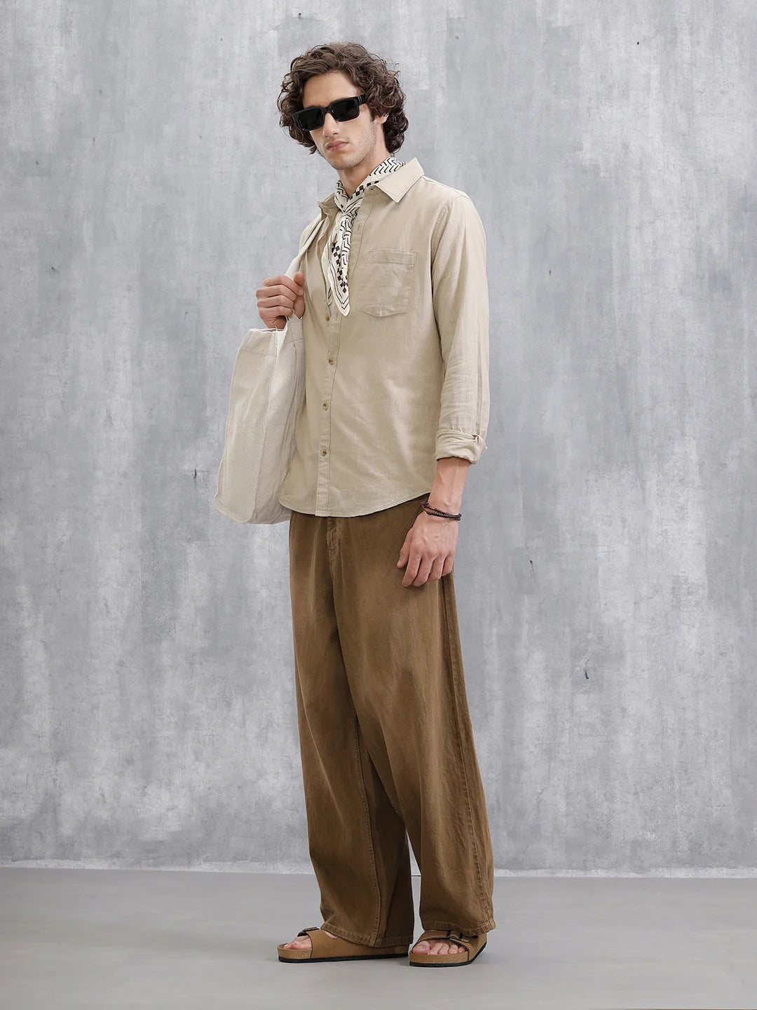Solid Regular Fit Shirt  | Khaki
