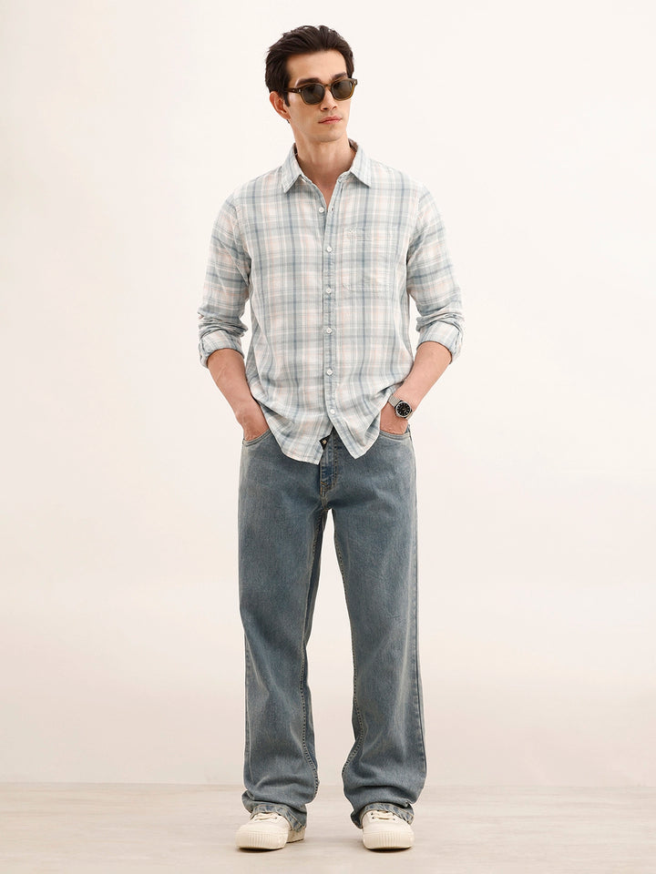 Regular Fit Checkered Shirt | Multicolor