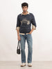 Classic Jacquard Full Sleeve Sweater | Grey