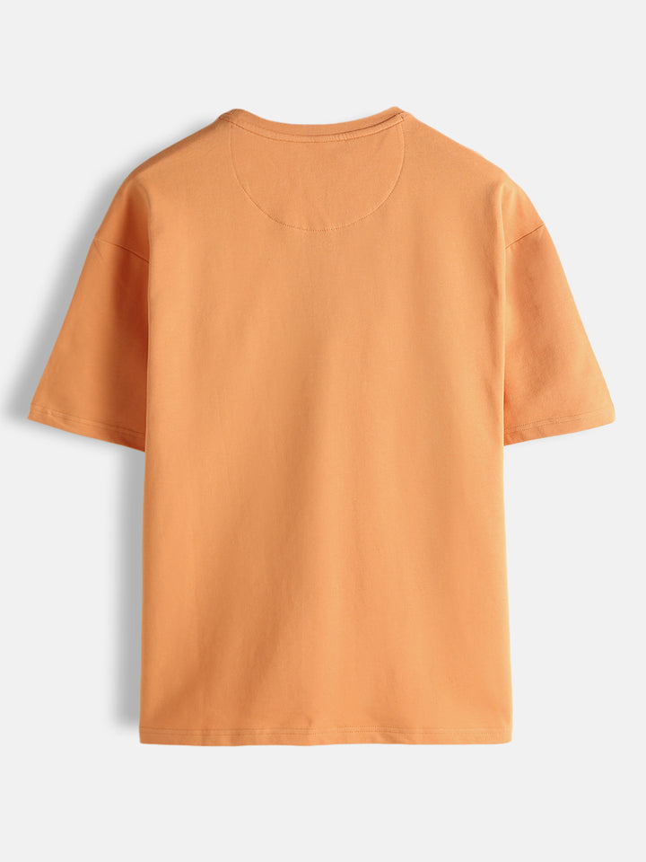 Puff Print Oversized Fit T-Shirt | Light Orange