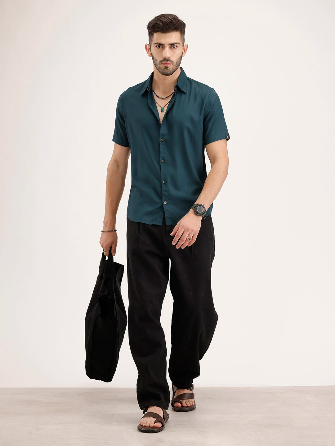 Solid Comfort Fit Shirt | Teal