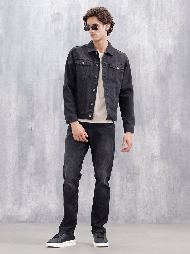 Classic Straight Leg Casual Jeans | Dark Grey