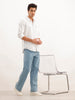 Regular Fit Full Sleeve Striped Shirt | White