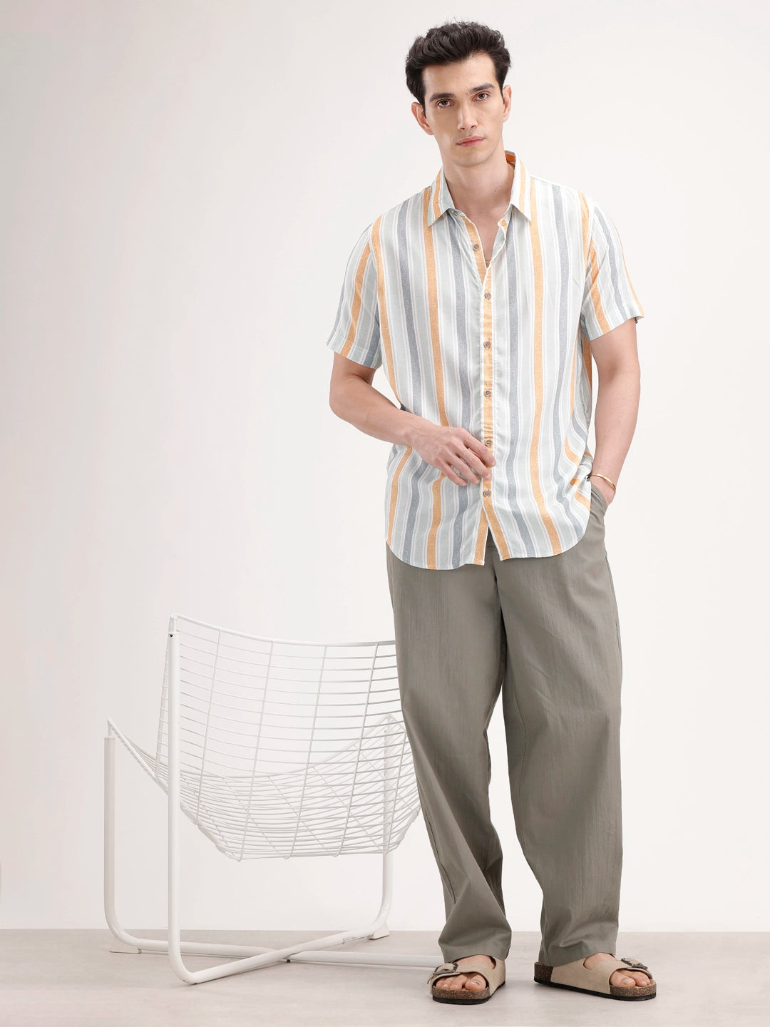 Slim Fit Striped Shirt | Multicolor